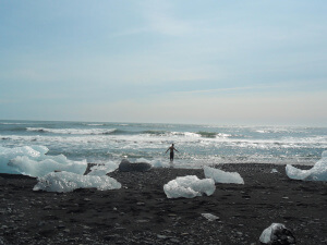 Playa cercana a Jökulsárlón