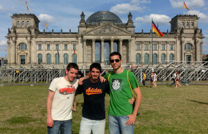 Reichstag en Berlín en Alemania durante un Interrail por Europa
