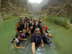 Barranquismo en el Wadi Mujib de Jordania