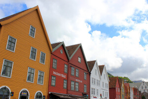 Casas de colores en Bryggen que ver en Bergen