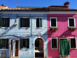 Fachada de colores en Burano