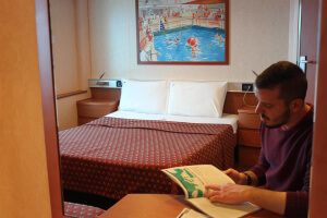 Interior del camarote en Grimaldi Lines