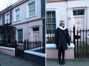 Fachadas de colores de las casas de Notting Hill en Londres