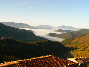 Tejados en Castellar de n'Hug en Catalunya