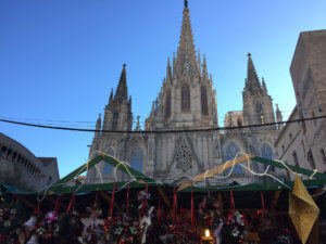 Mercado de Navidad y Catedral de Barcelona