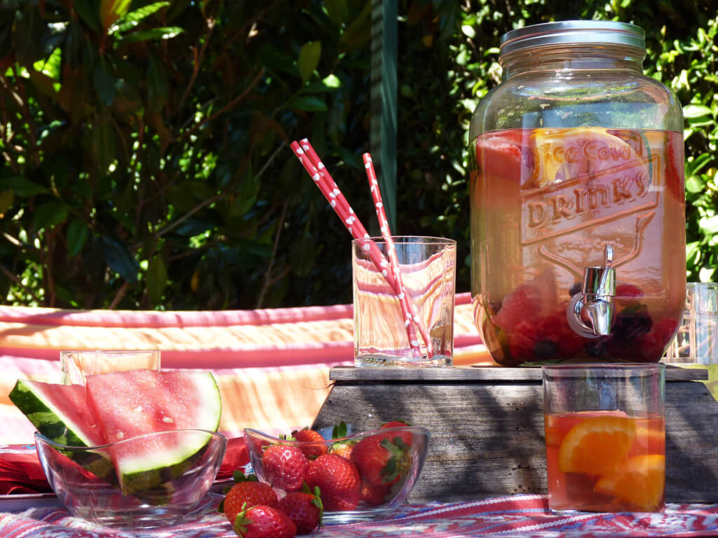 Refresco veraniego de frutos rojos
