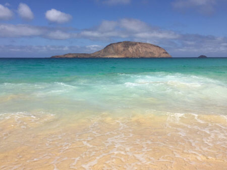 Playa de las Conchas en La Graciosa en Lanzarote