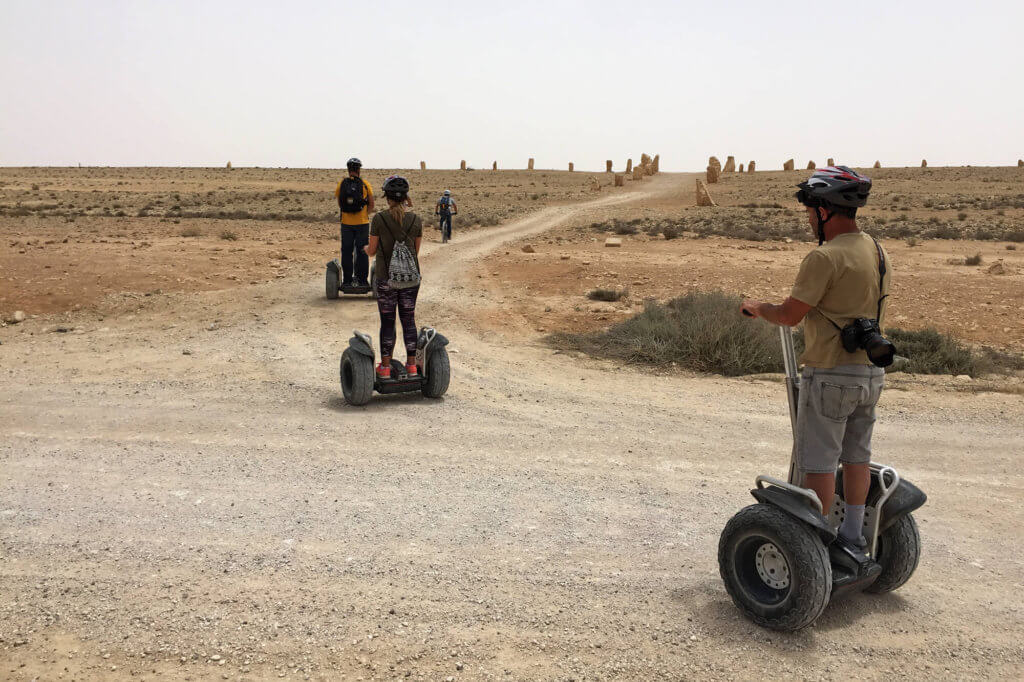 Segway en el desierto del Néguev en Israel