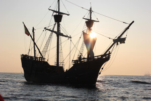 Barco durante el Escale a Sète en el Sur de Francia