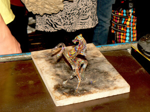 Trabajos con el cristal de Murano en Venecia