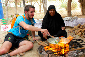 Cocinando en el Zikra Initiative en Jordania